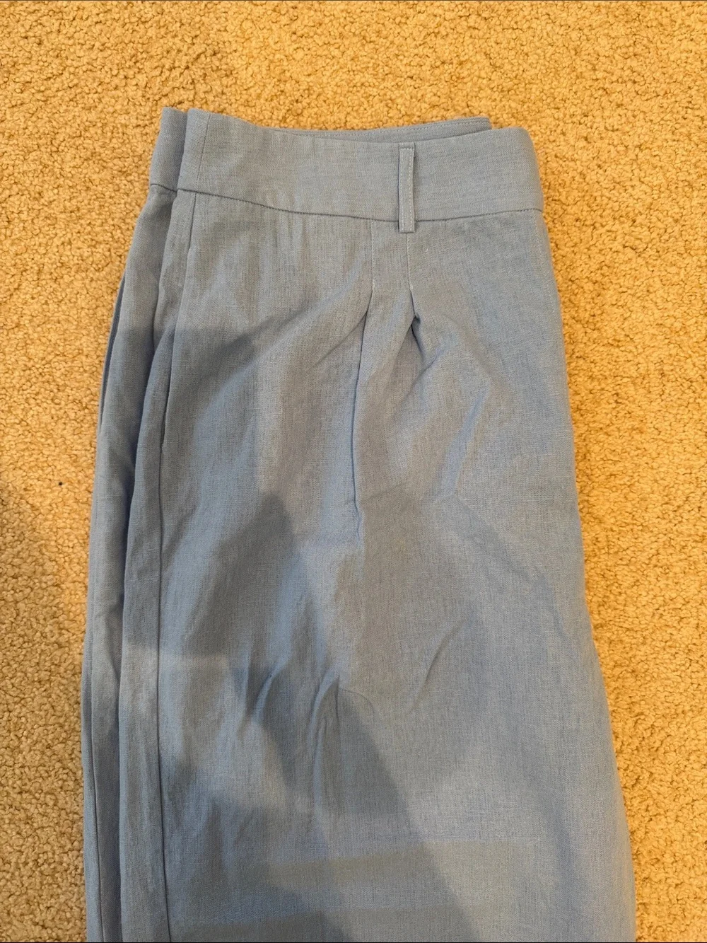 Express Light Blue Women's Linen Pants